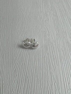Hello Kitty Sterling Silver Diamond Stud Earrings